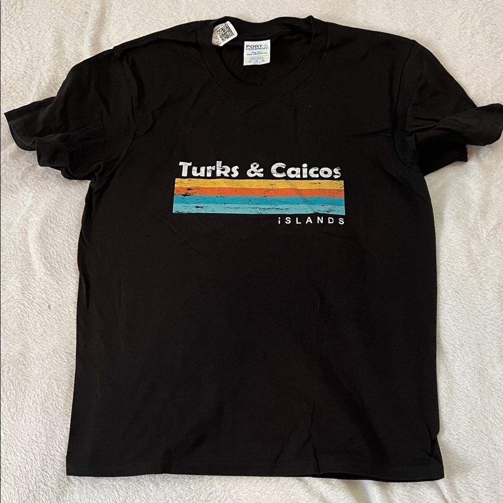 Black Turks & Caicos Souvenir Graphic T-Shirt (Youth M)